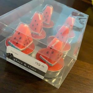 Unscented candle package. 6 mini candles.